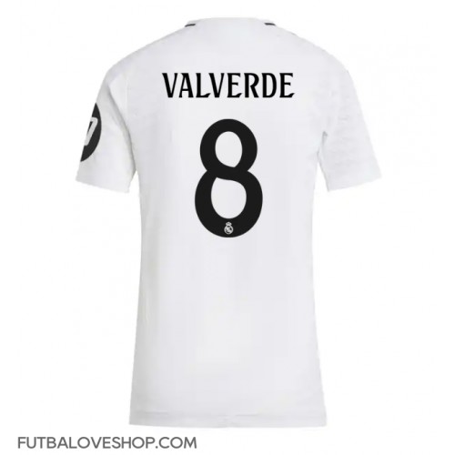 Dres Real Madrid Federico Valverde #8 Domáci pre Ženy 2024-25 Krátky Rukáv